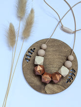 Load image into Gallery viewer, Copper shimmer: Celestial teething & breastfeeding necklace