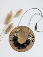 Load image into Gallery viewer, Monochrome: Celestial teething & breastfeeding necklace mm
