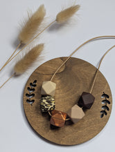 Load image into Gallery viewer, Neutral Leopard: Vixen teething & breastfeeding necklace