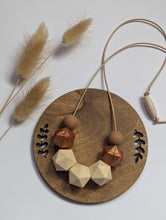 Load image into Gallery viewer, Caramel latte: Glow Up teething & breastfeeding necklace