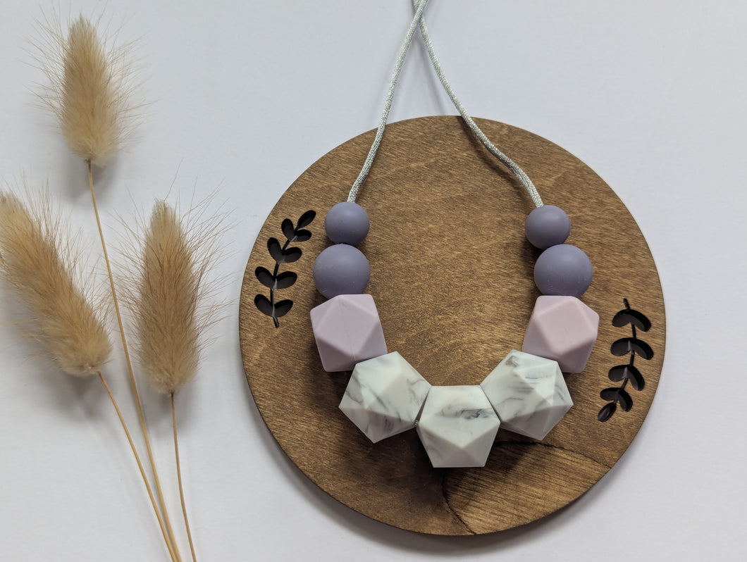 Lavender Haze: Celestial Teething & Breastfeeding necklace