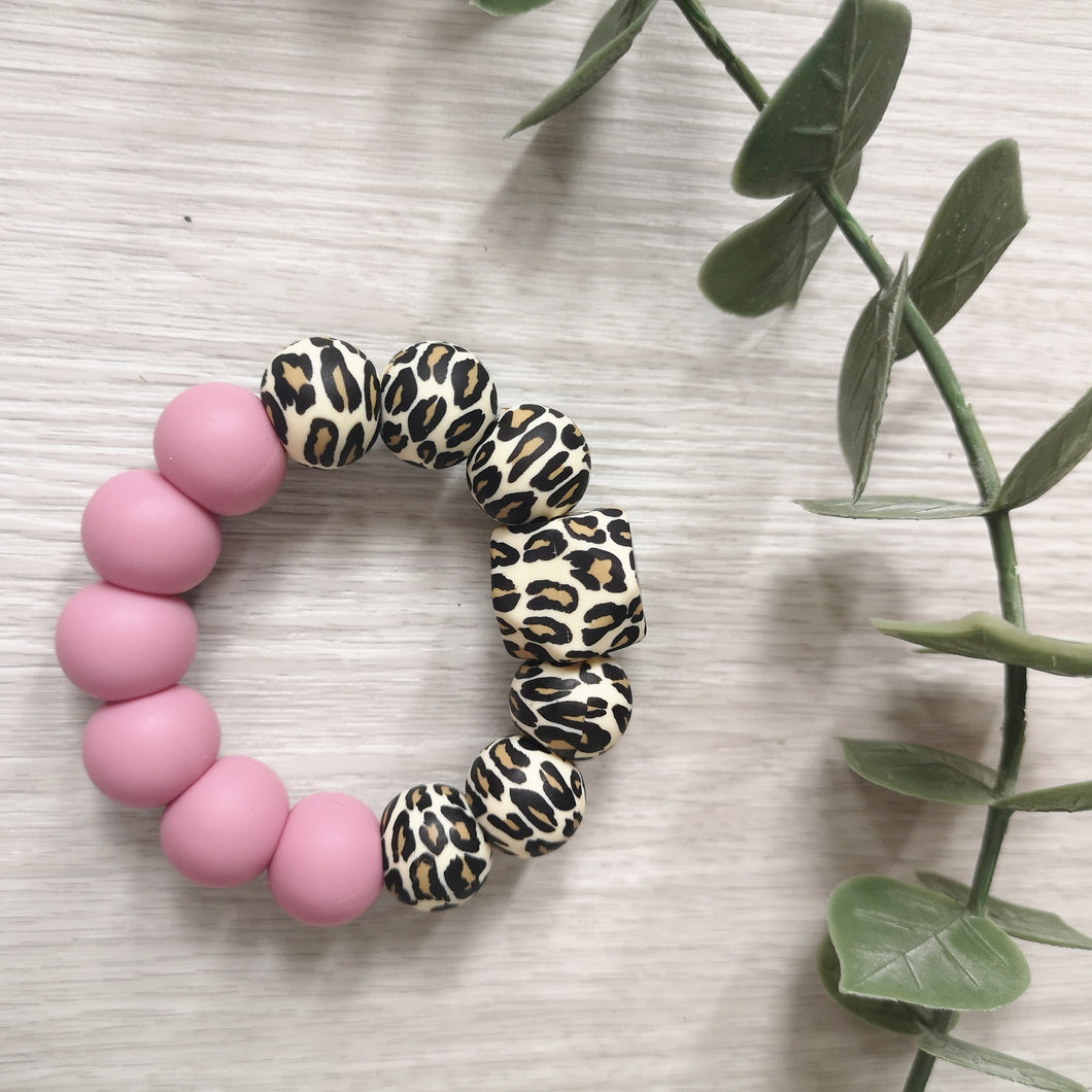 Pink Leopard: Cub Teething Ring