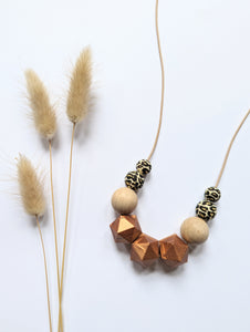 Copper Leopard: teething necklace